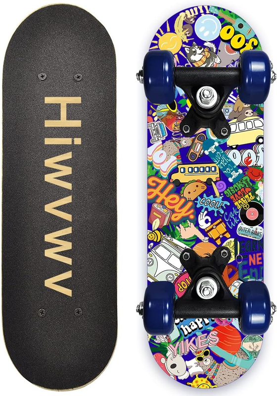 Kids Skateboard Mini Skateboard for Kids Beginners Toddlers Cruiser Skateboard w