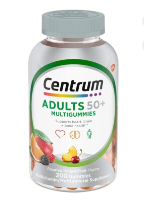 Centrum MultiGummies Multivitamin Gummies for Adults 50 Plus (200 Count)