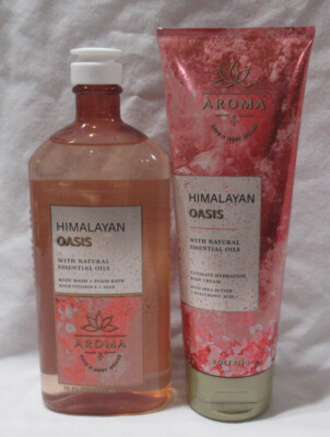 Bath & Body Works AROMATHERAPY Body Wash & Foam Bath + Body Cream Set Lot of 2