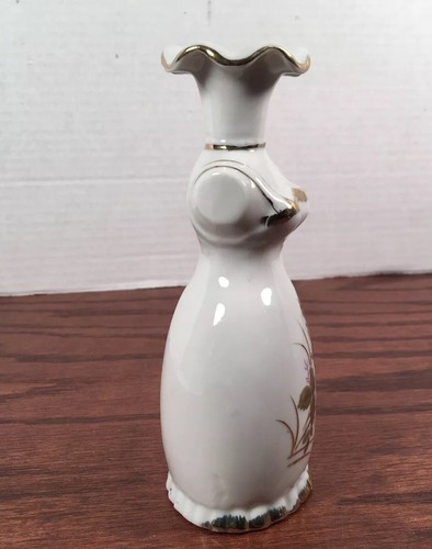Vintage Figural Art Deco Ladies Dress Bud Vase 6