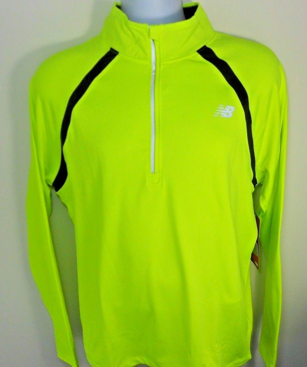 

ЗЕЛЕНАЯ МУЖСКАЯ РУБАШКА ДЛЯ БЕГА NEW BALANCE HIL NB DRY QTR ZIP Sz  #MRT3398X, Зеленый, BALANCE HIL NB DRY