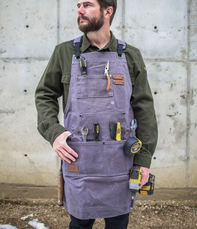 WHITEDUCK Work Apron - Waxed Canvas - Heavy Duty Woodworking