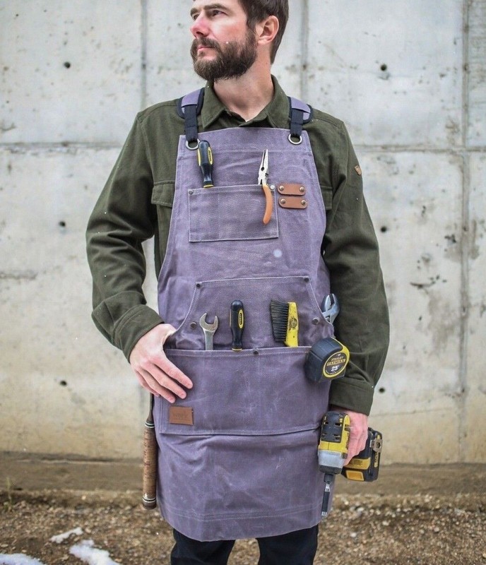 Whiteduck Work Apron - Waxed Canvas - Heavy Duty Woodworking Work Shop Apron