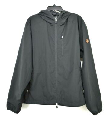 Save The Ducks Mens Raincoat Full Zip Attached Hood Water & Wine Resistant XL
