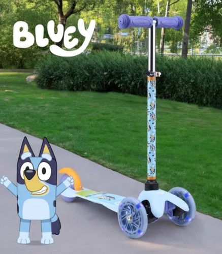 Bluey Balancing Kick Scooter with Light Up Wheels 3-Wheel