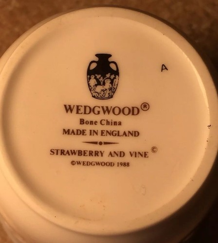 Lot Of 4 1988, Wedgwood, Strawberry & Vine Bone China 3-3/4