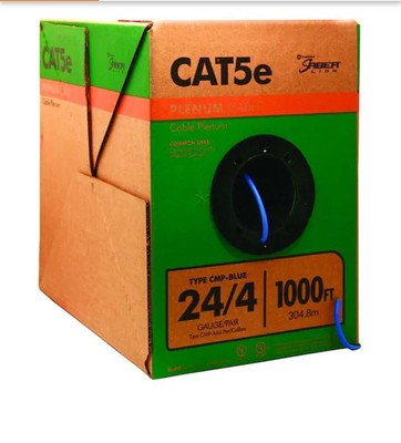 1000 ft. Blue 24/4 CAT5e CMP (Plenum) Data Cable133