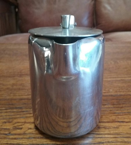 Vintage Bloomfield Stainless Steel Lidded Coffee Creamer