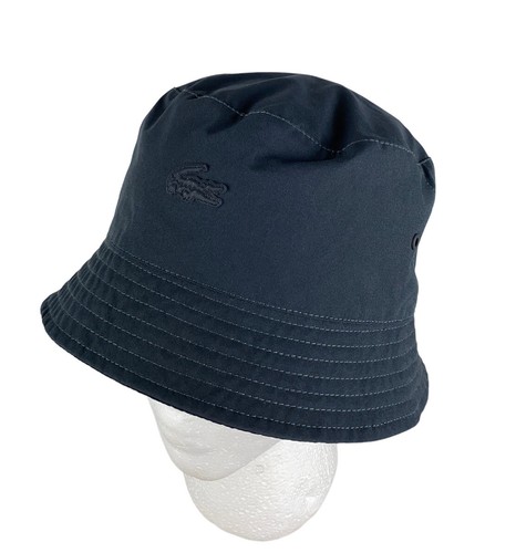 

НОВИНКА Двусторонняя панама Lacoste Motion темно-синяя/серая, крокодиловая кожа унисекс, размер  - M, Multicolor