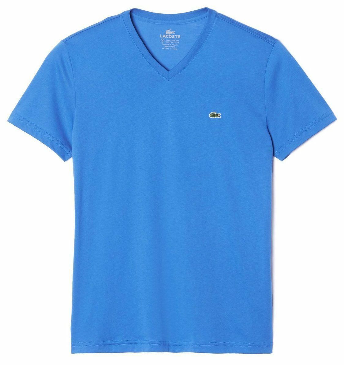 

Lacoste Мужская спортивная хлопковая рубашка Pima с v-образным вырезом, футболка, Вест-Индия, West indies