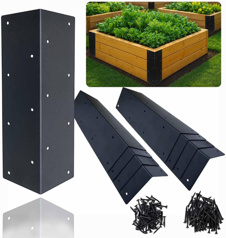 8Pcs Raised Garden Bed Corner Brackets for 12-24 Inch Planter Box