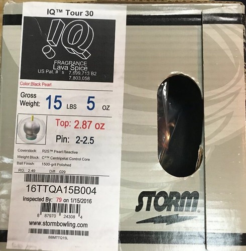 15lb Storm IQ Tour 30 Bowling Ball NIB!