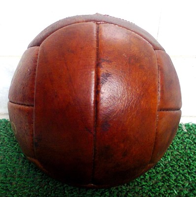 WC 1950, Vintage Style GENUINE LEATHER Soccer ball, 12 Panels, SIZE 5.