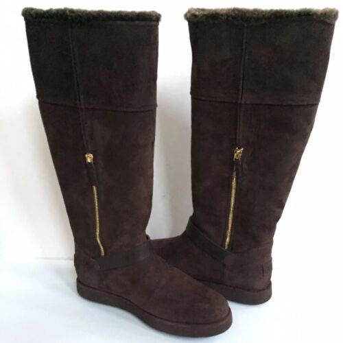 Pre-owned Ugg Classic Tall Berge Dark Roast Waterproof Leather Boot Us 8 / Eu 39 / Uk 6