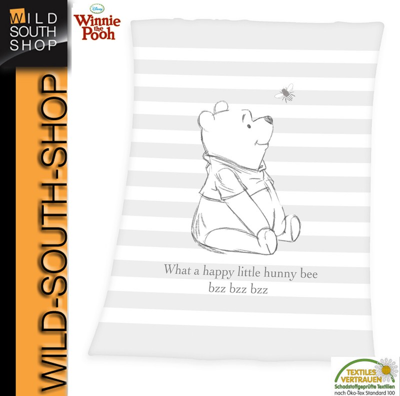 Disney Winnie The Pooh Babydecke Flauschdecke Schmusedecke 75x100 Cm Neu ÃKotex