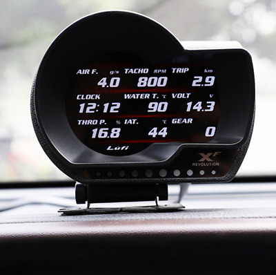 Digital OBD2 Car Turbo Boost Oil Pressure Temperature Gauge Afr RPM Fuel Meter