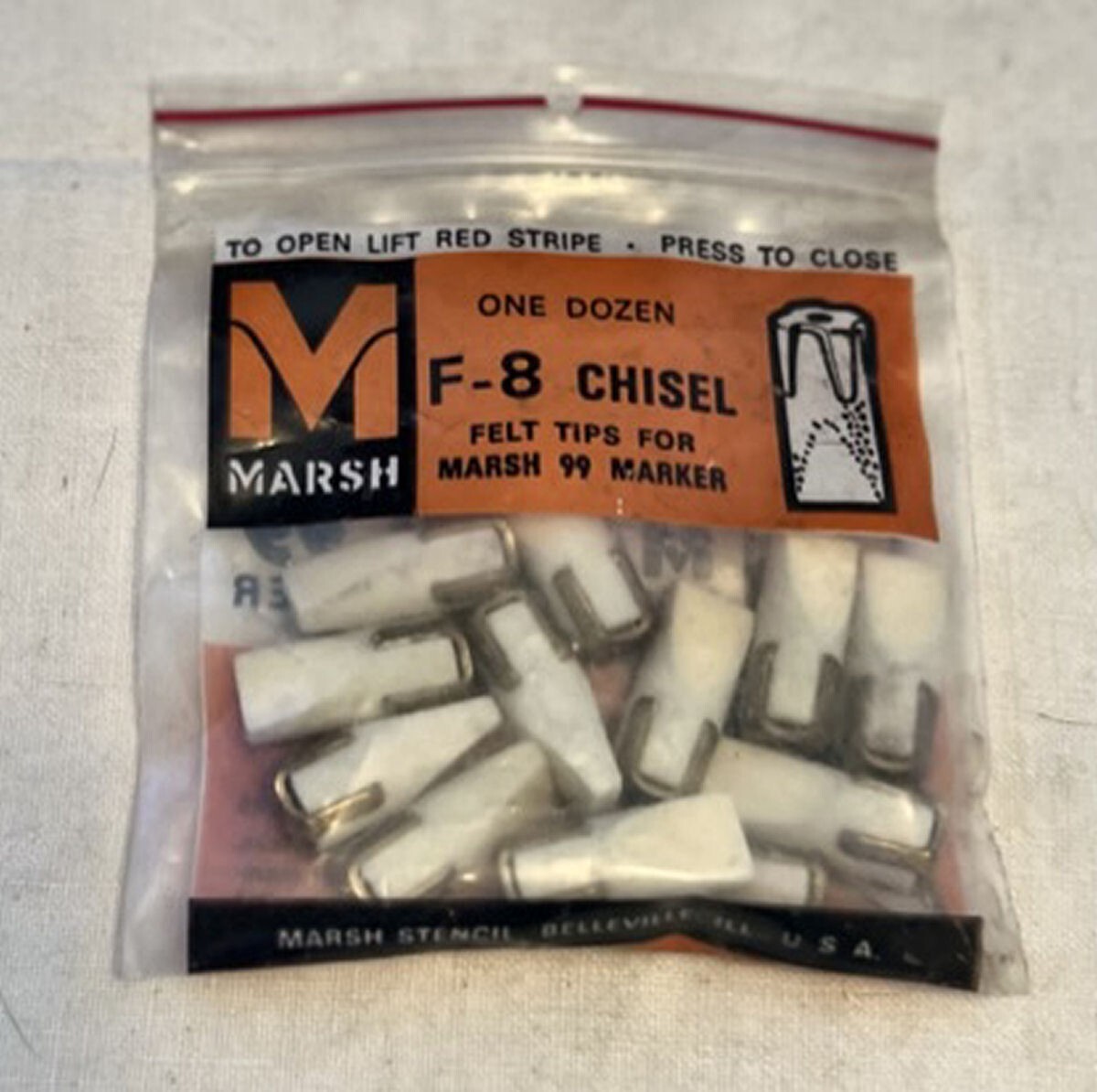 Pack of 12 F8 Chisel Tips for the MARSH 99 Felt Tip Marker