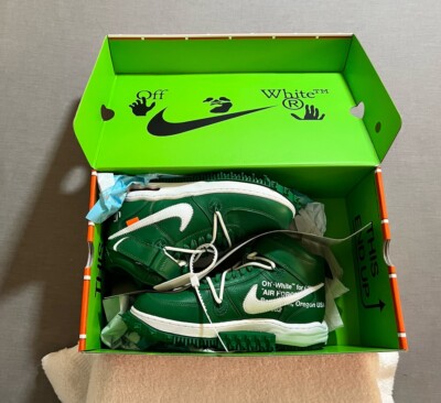Nike Air Force 1 Mid SP Leather x Off-White Pine Green 8 NEW IN BOX