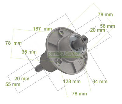 187MM Blade Spindle Holder Hub Right Efco Mountfield Sabo Sabre Ride On Mower