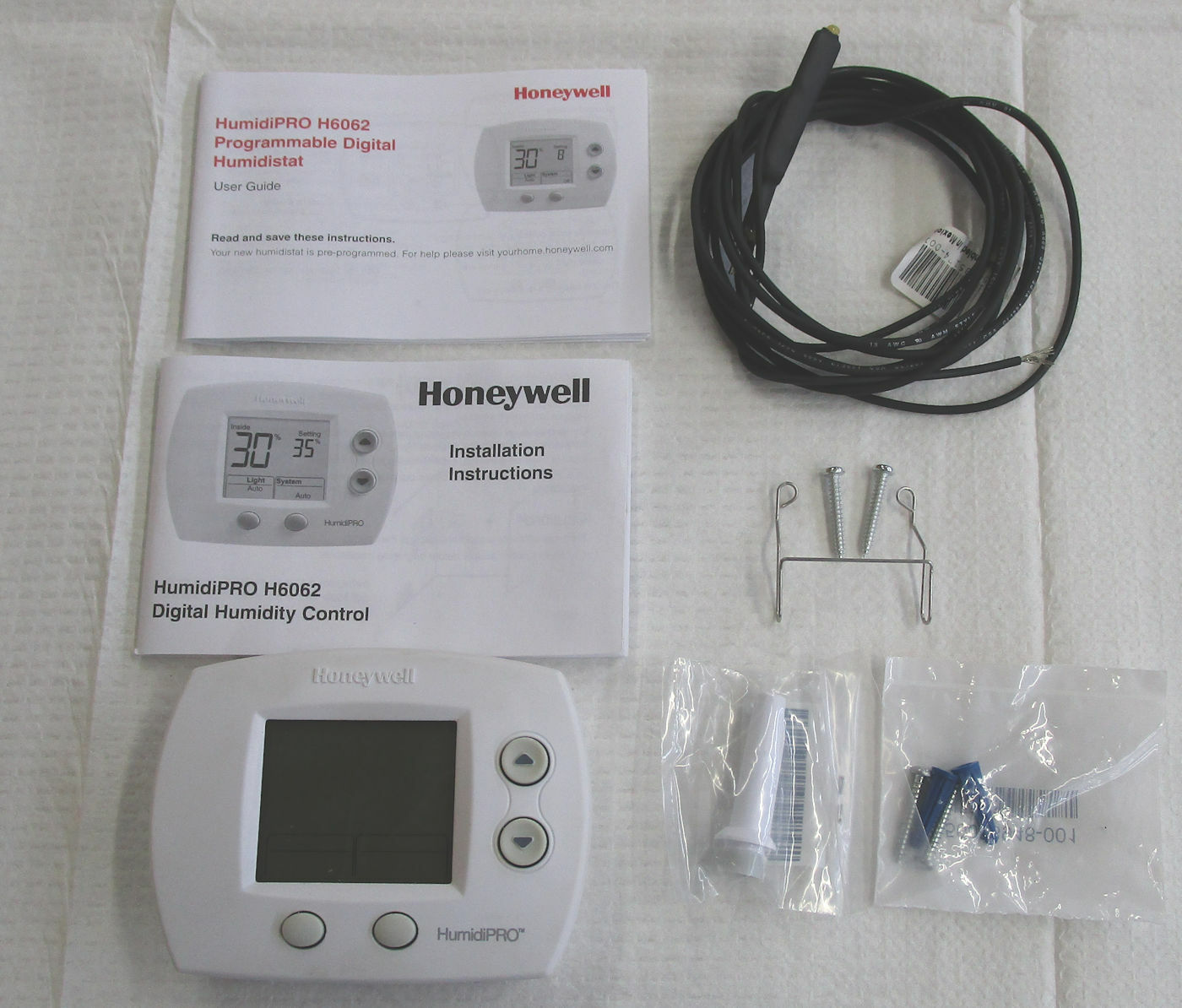 Honeywell HumidiPRO H6062A1000 Digital Humidistat Dehumidistat