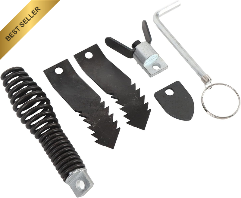 6 Pcs Drain Cleaner Cutter Head Set Metal Dredging Tool for 5/16 to 3/4 Inch Sna