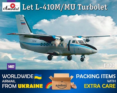 Let L-410M/MU Turbolet 1969 Year 1/144 Scale Plastic Model Kit Amodel 1467