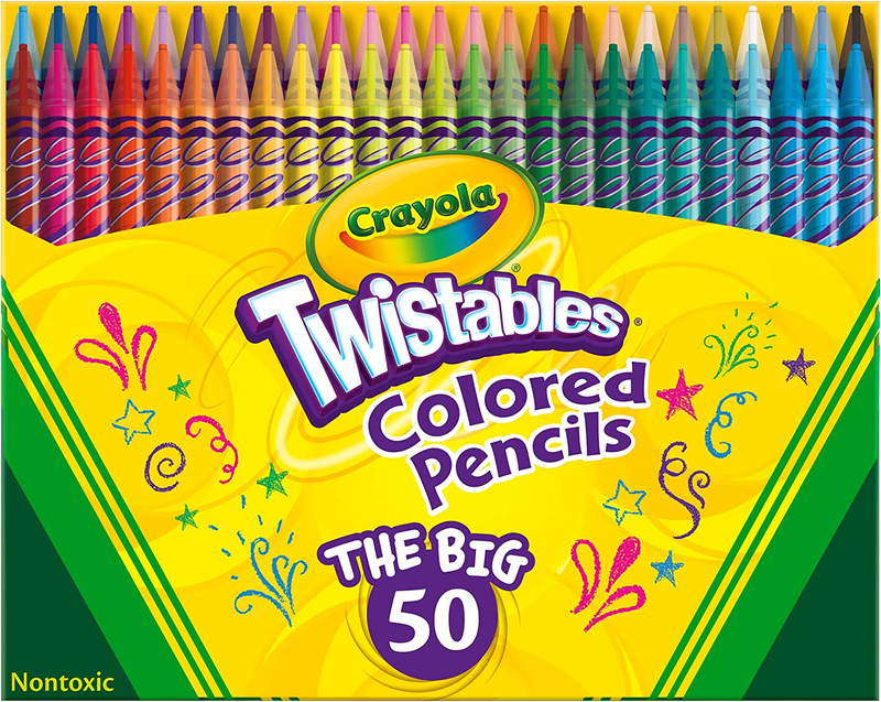 50 COUNT QUALITY  Colored Pencil Set, Fun School Supplies fo