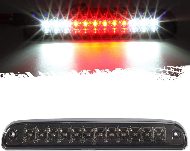 3rd Third Brake Light Red/White 24LED Tail High Mount Cargo Lamp Smoked Lens Wat