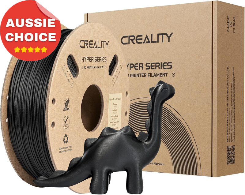 Hyper 3D Printer Filament 1.75mm PLA Carbon Fiber Matte Finish Black 1kg