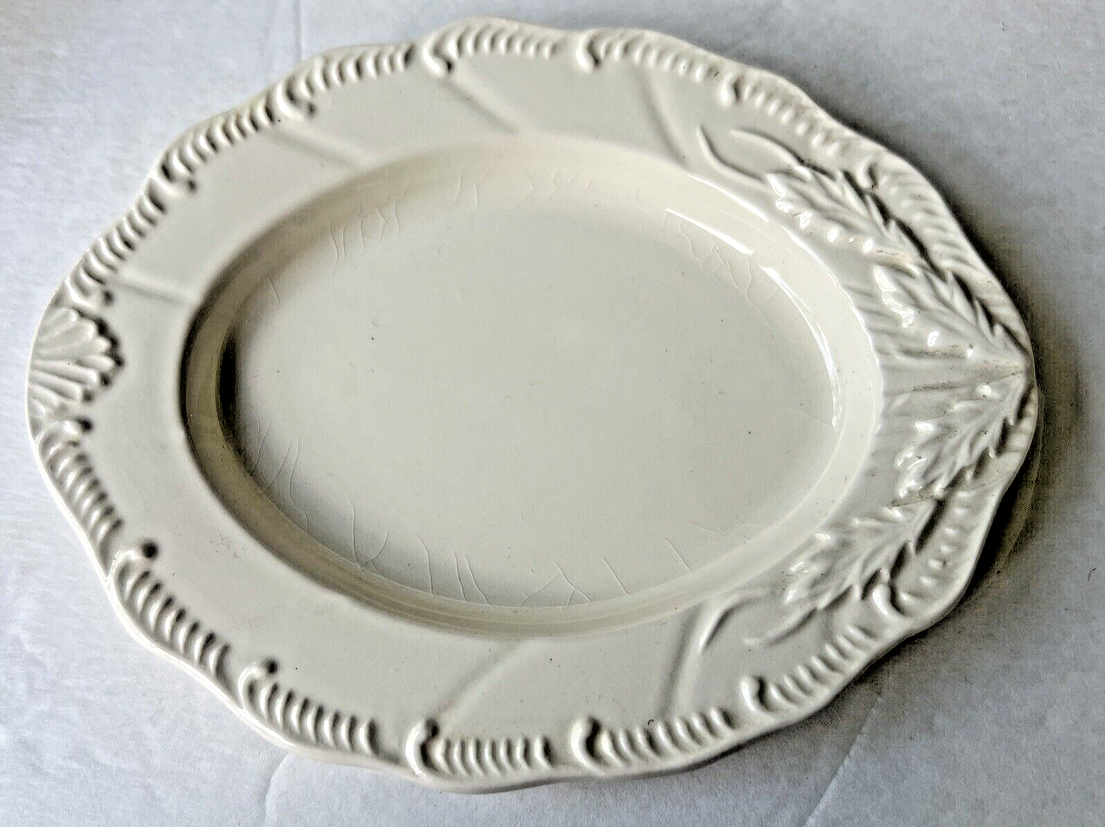Leedsware Classical Creamware Small Oval Dish England Shells Leedsware Classical Creamware Small Oval Dish England Shells