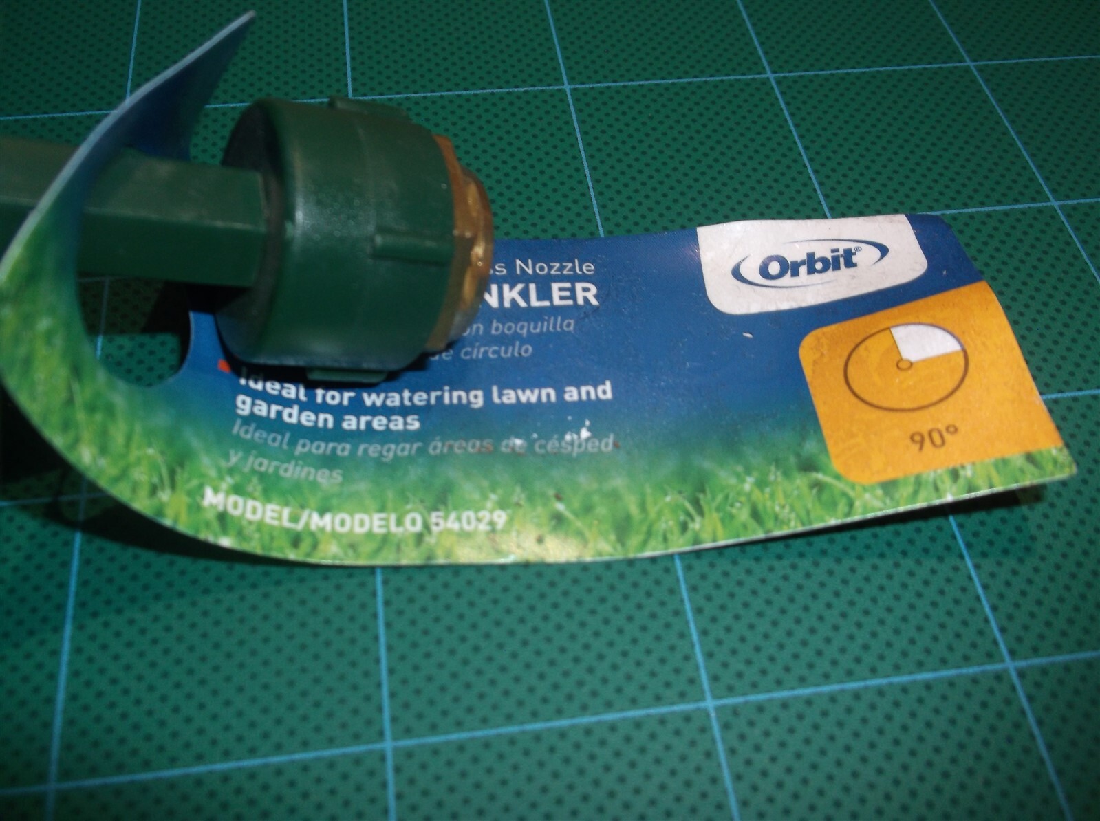 Orbit Pop-up Sprinkler Plastic body with Brass Head Nozzle 90 Degree 54029