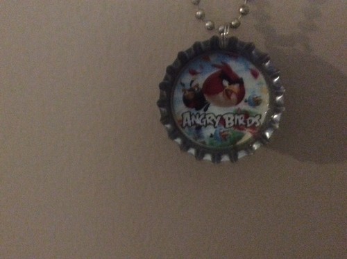 Angry Birds Bottle Cap Necklaces