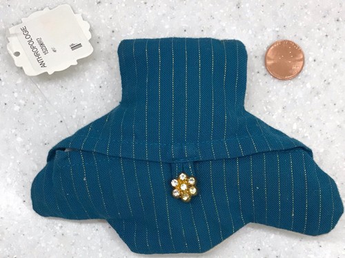 NWT Anthropologie Owl Lavender Sachet ?? Potpourri ~ Rhinestone Embroidered Blue