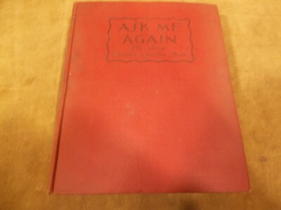 Vintage 1938 Ask Me Again a Great Question and Answer Book
