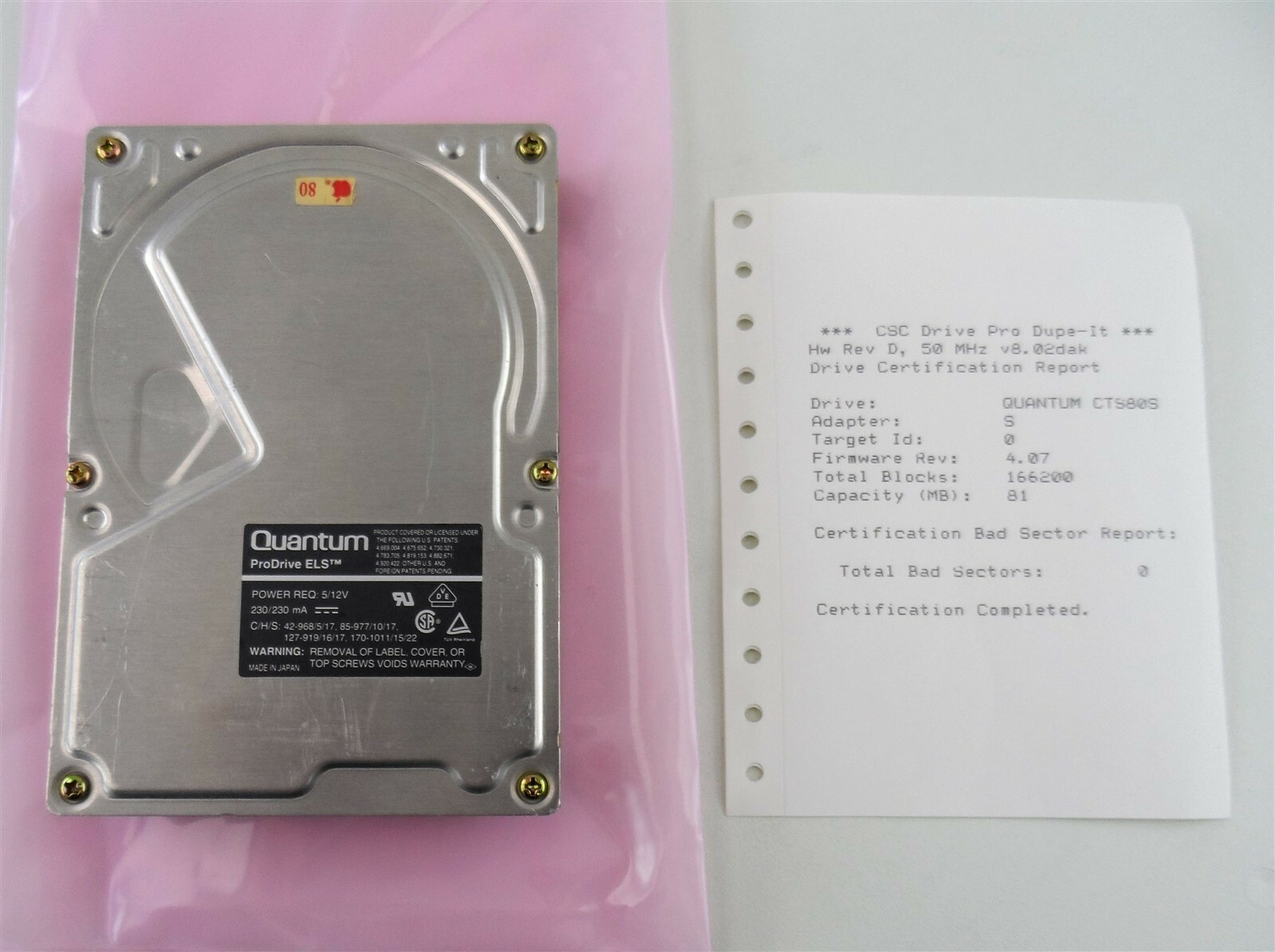 Quantum Apple ProDrive ELS CTS80S SCSI Hard Drive Tested | eBay