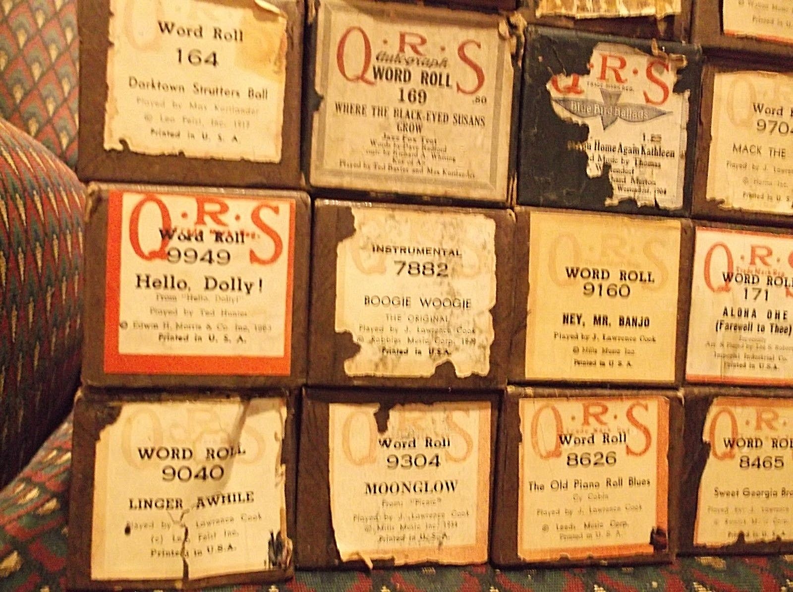 LOT OF 30 MISC QRS PLAYER PIANO ROLLS-  ALL ONE MONEY  BUY NOW! FREE SHIPPING!!