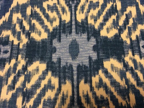 Linen/Cotton Fabric By Duralee Masala 72031 146 Denim Blue Medallion 12 Yardsx54