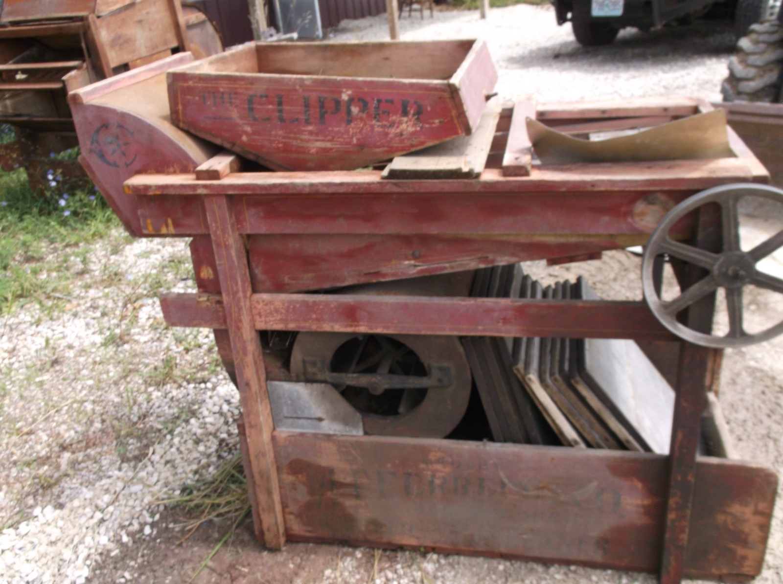 A T FERRELL CLIPPER no 1B FANNING MILL SEED CLEANER with 10+ SCREENS