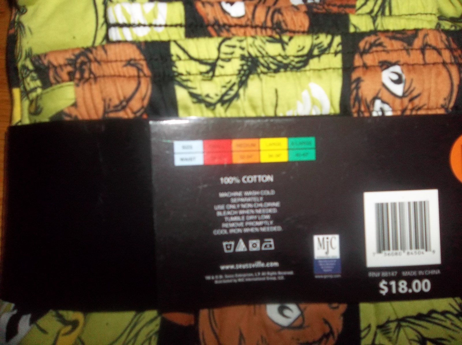 THE GRINCH MENS SLEEP PANTS (NEW) SIZE MEDIUM