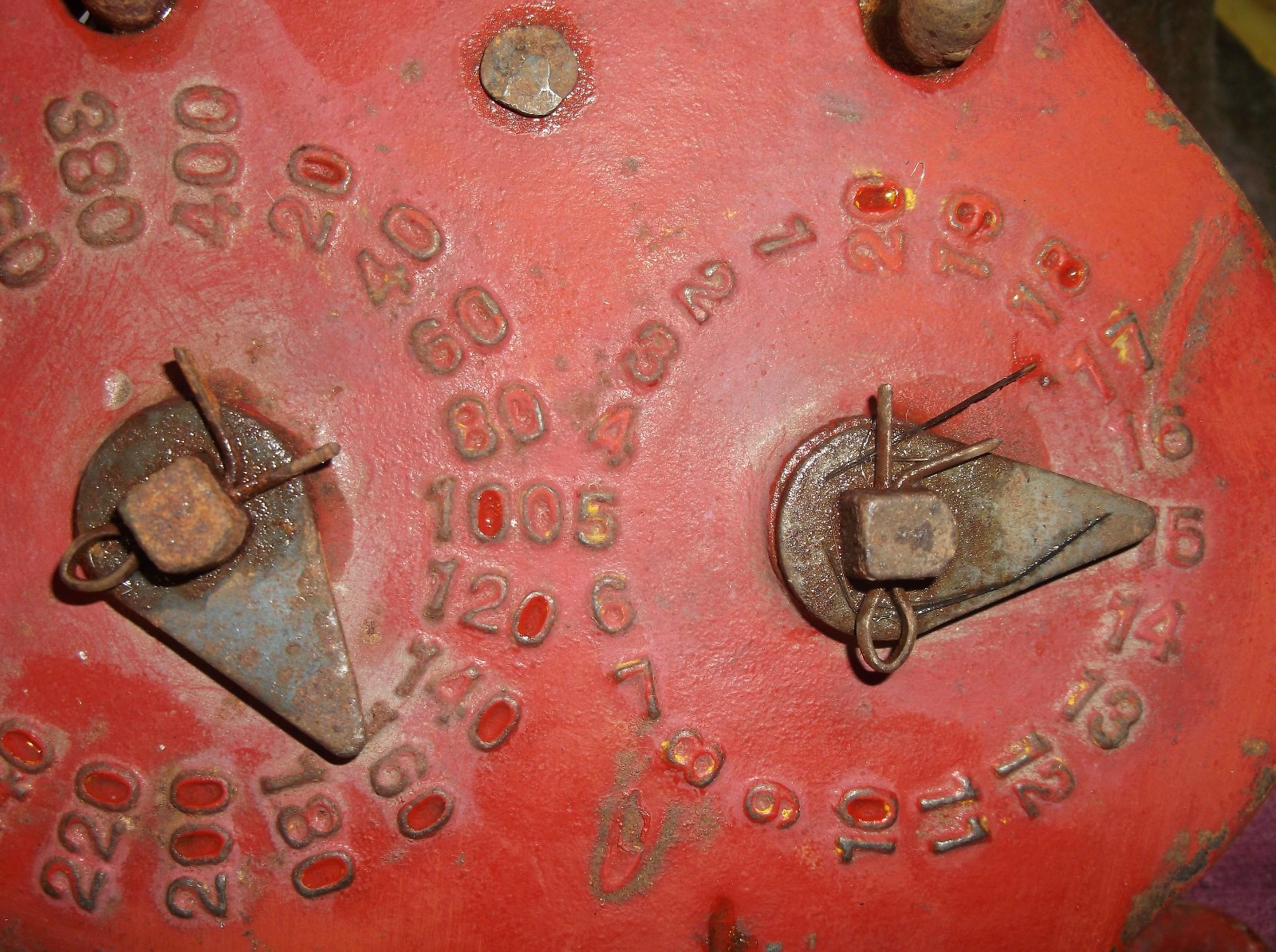 Vintage IH IHC GRAIN DRILL SELECTOR PLATE NICE International Harvester Red