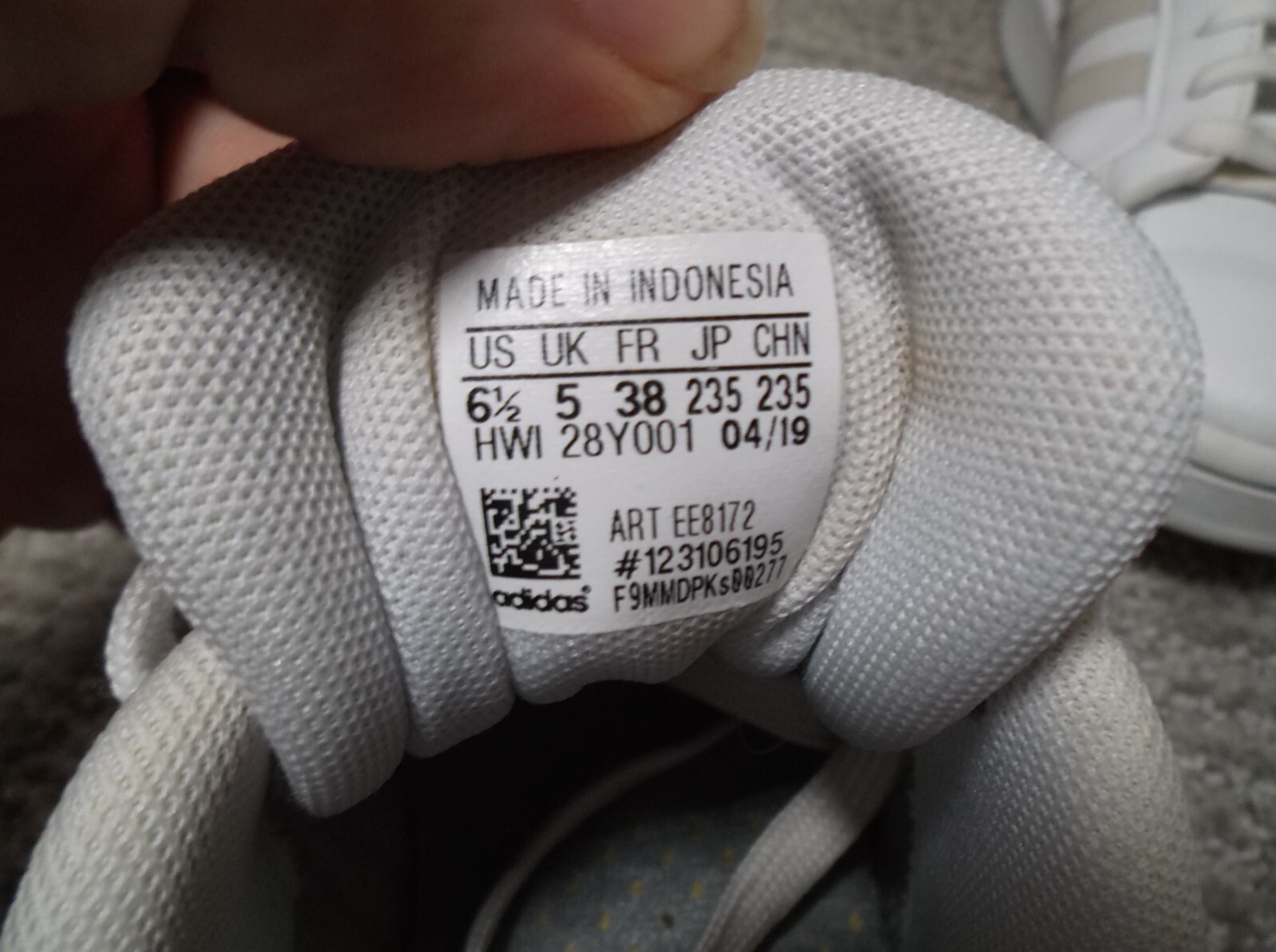 Adidas Grand Court White Athletic Casual Shoes EE8172 Women's Size 8 US