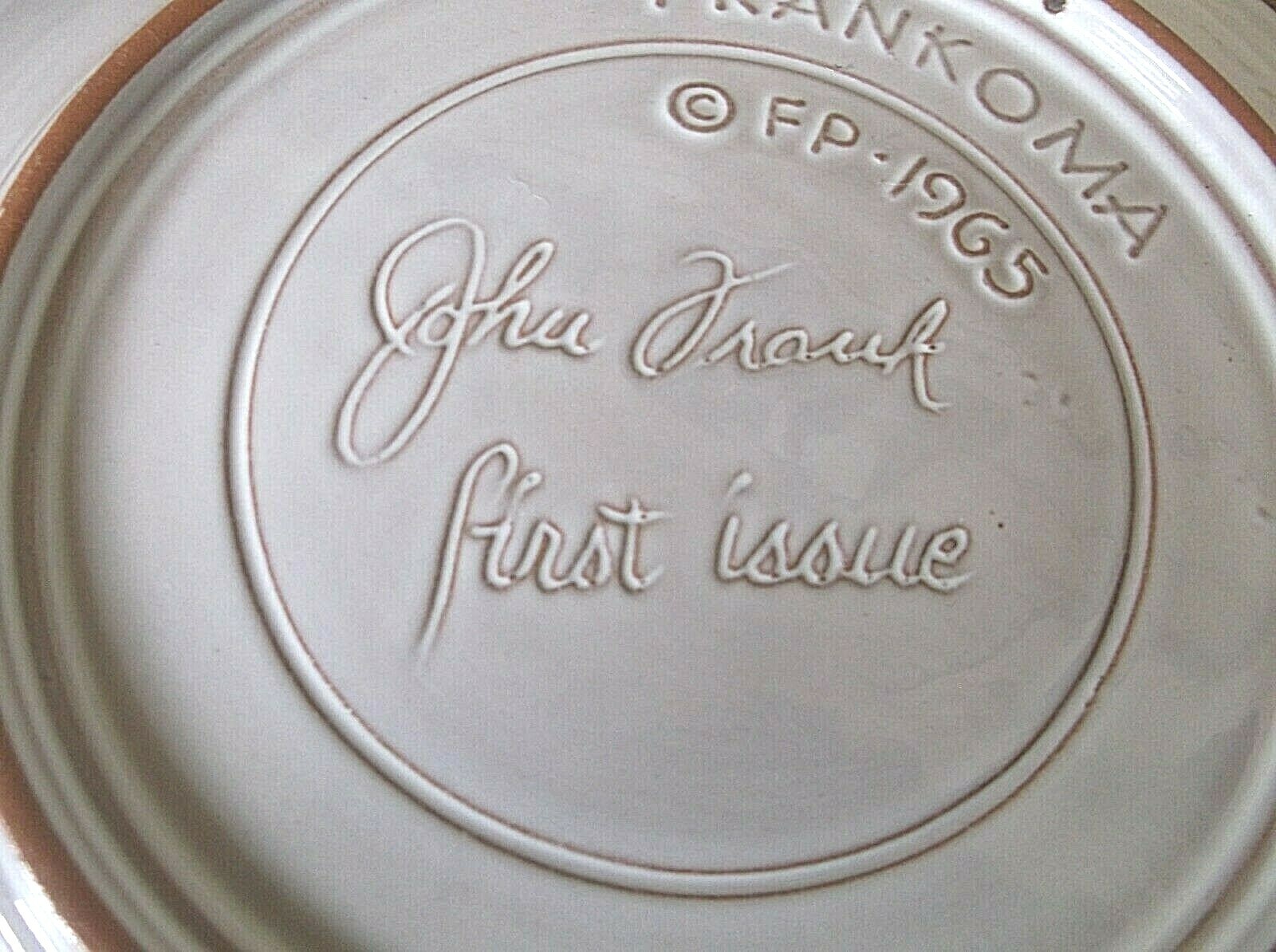 Vintage Frankoma Christmas Plate 1965, John Frank, First Issue