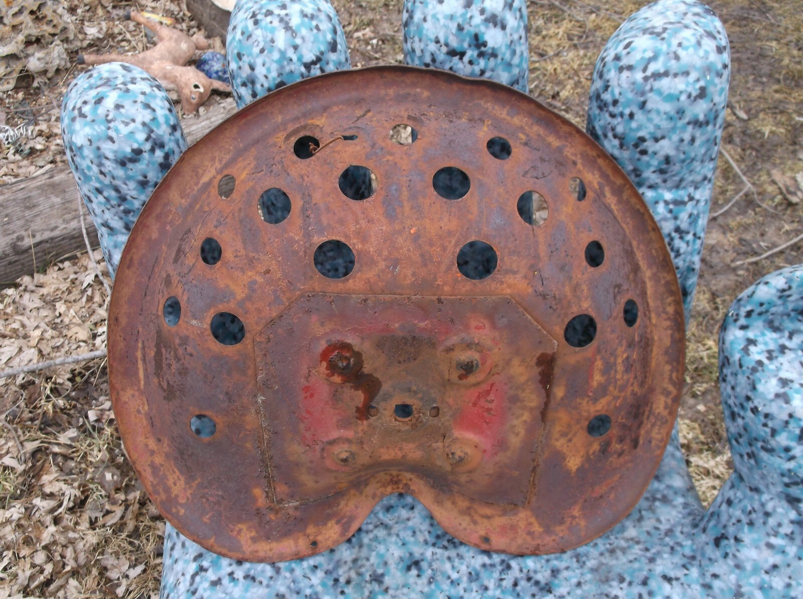 Vintage Metal Tractor Seat Old Antique Farm Equipment 21