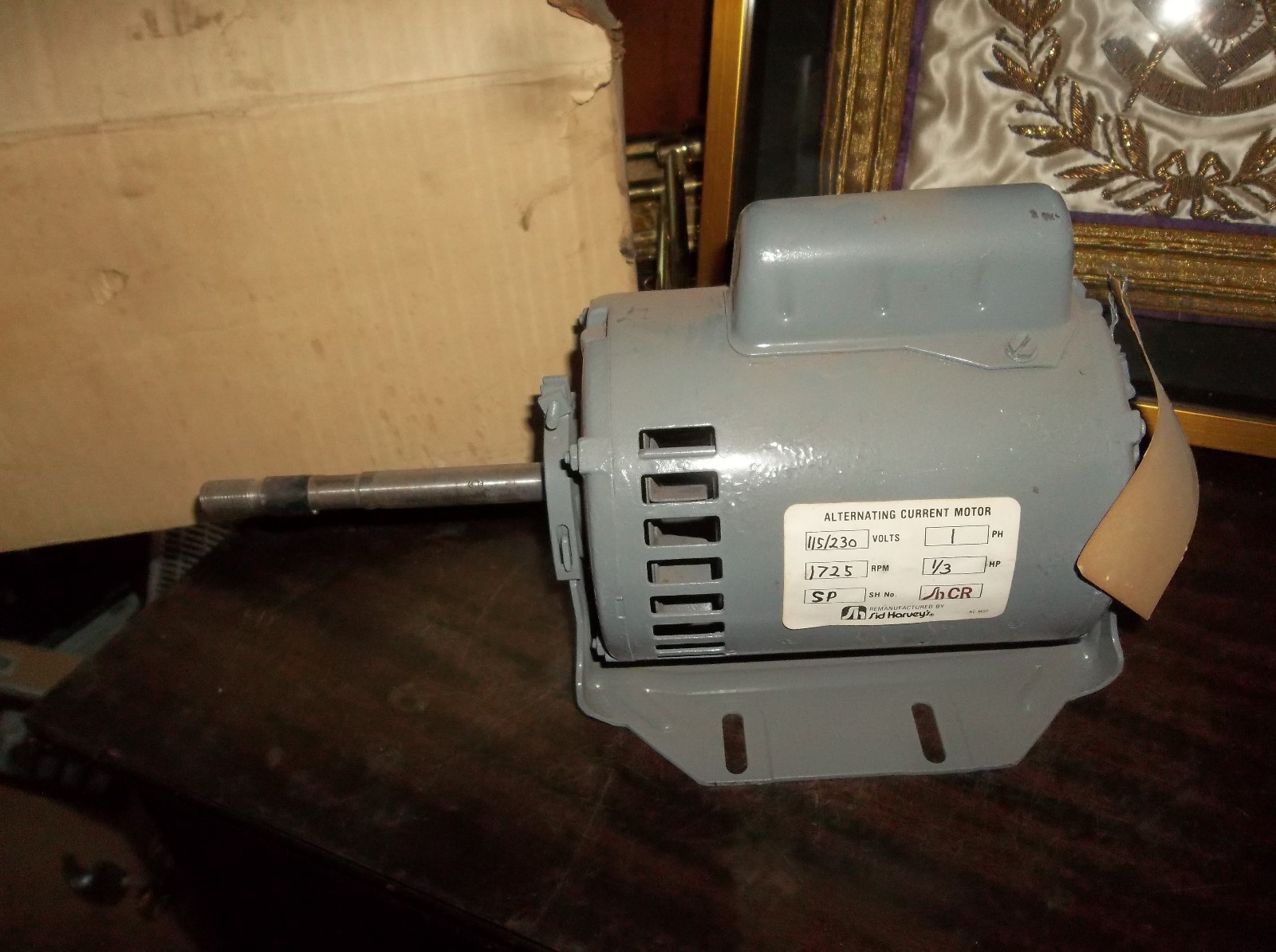SID HARVEY 1/3 HP # SP, SHCR ELECTRIC FURNACE BLOWER MOTOR 115/230 V