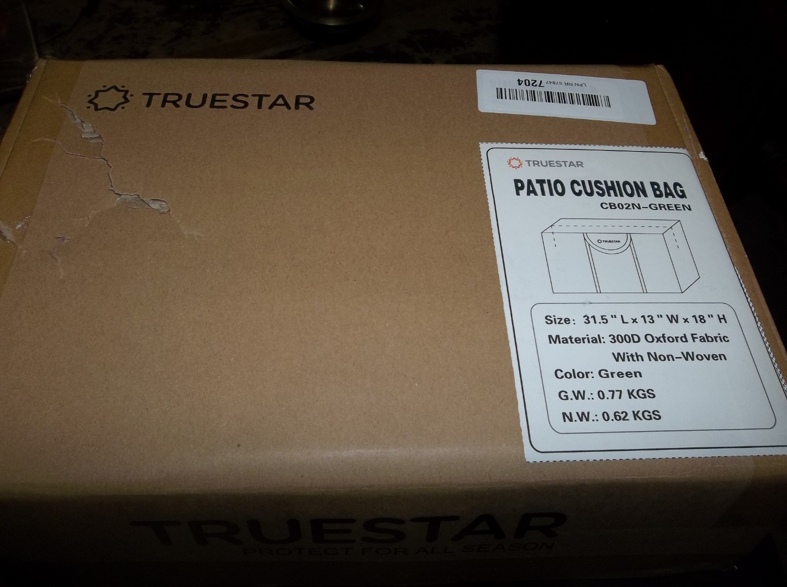 TRUESTAR Patio Cushion Cover Storage Bag Water Resistant Dustproof Non-Woven...