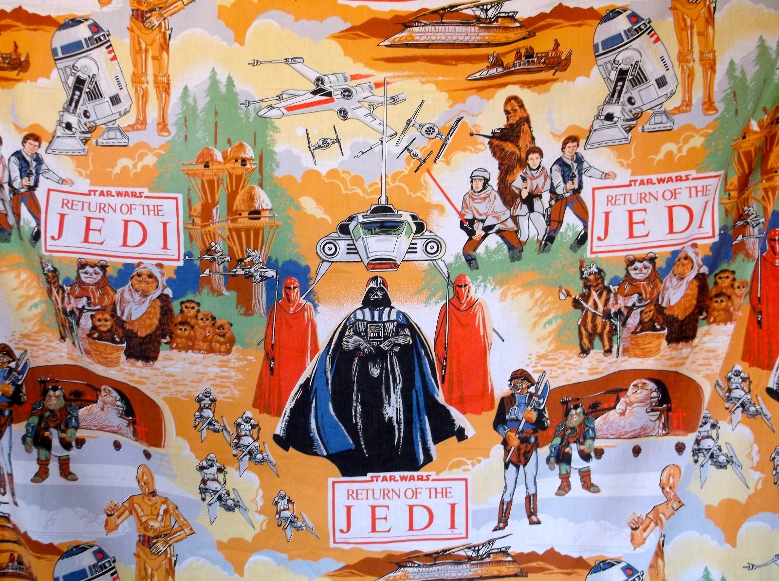 Twin Flat Sheet Original Vintage1983 Star Wars Return of the Jedi W68
