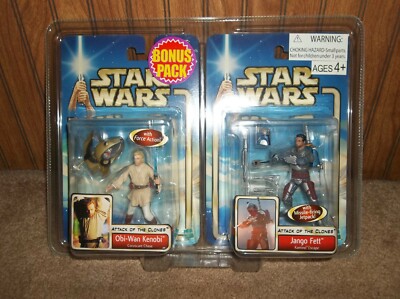 Star Wars AOTC 2-Pack Obi-Wan Kenobi Coruscant Jango Fett Kamino ''BRAND NEW''