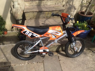 Kids Bike Used, In Style Of Motorbike. Halfords, Hardly Used. New RRP £130