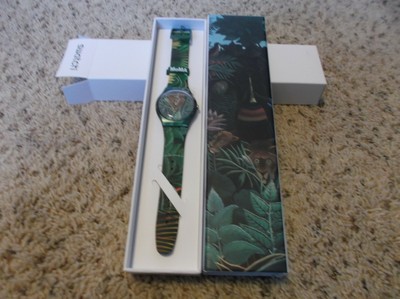 NEW - Swatch x MoMA THE DREAM BY HENRI ROUSSEAU, THE WATCH - (SUOZ333)