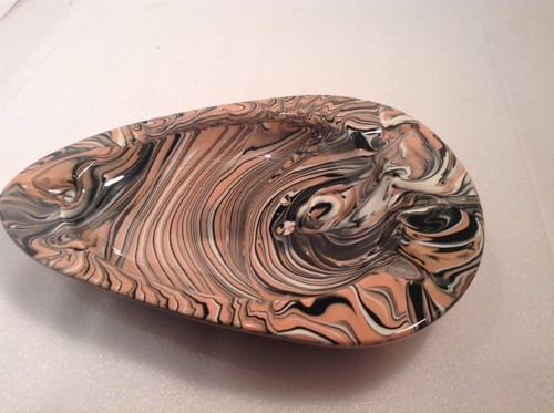 Vintage Stangl Pottery Mid Century Atomic Swirl Ashtray Trenton, NJ